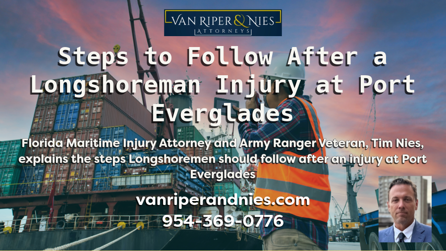 Photo of Longshoreman at Por Everglades and photo of Tim Nies a Longshore and Harbor Workers Compensation Act Lawyer in Florida
