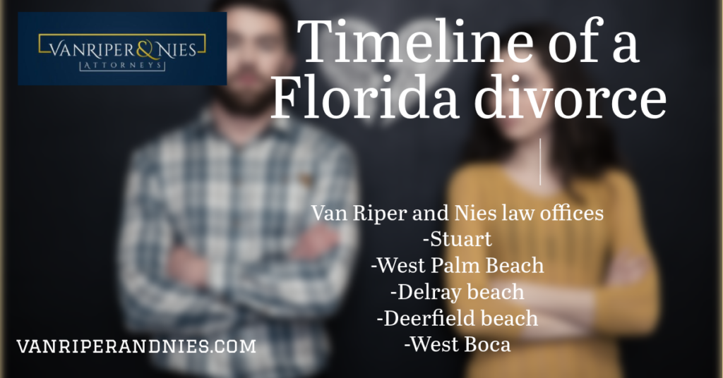 Florida divorce timeline with couple divorcing