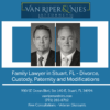Photograph of two lawyers with text regarding family law and contact information
