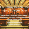 Photo of Courtroom with photo of personal injury lawyer Tim Nies with contact information and text about Delray Beach personal injury law