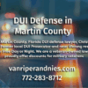 Photograph of cones in a DUI checkpoint and photo of Christian Van Riper a Martin County FL DUI Defense Lawyer along with text regarding DUI defense and veteran discounts for veterans charged with DUI