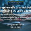 Photo of courtroom gavel and photo of Martin and St. Lucie County drug paraphernalia criminal defense attorney Christian Van Riper with text regarding criminal defense of drug paraphernalia charges