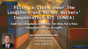 Photo of longshoremen dock and photo of longshore attorney Tim Nies