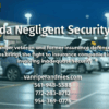 Photo of parking lot at night with security lights and camera and photographs of personal injury lawyers representing patrons in negligent security claims in Florida